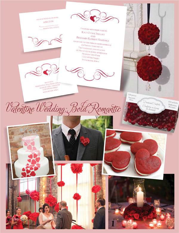 Valentine wedding decorations