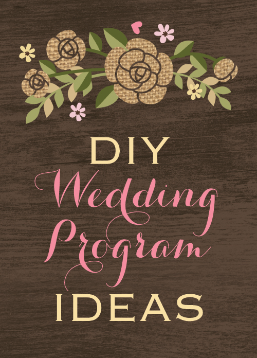 Diy Wedding Program Ideas